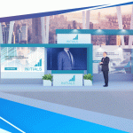 Demo set up of custom Exhibition Booth and representative