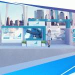 Multiple Booth types with representatives sharing materials