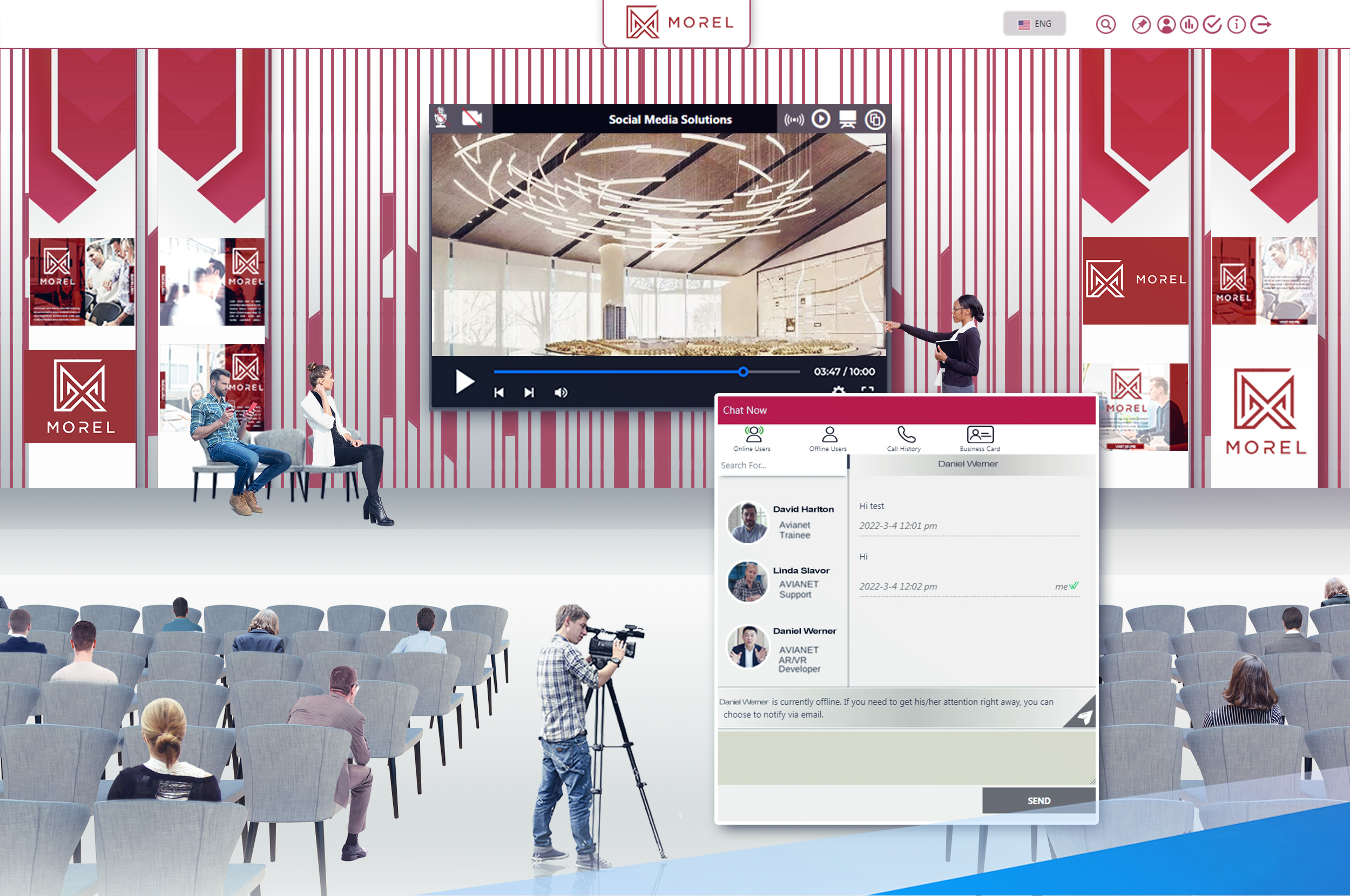 Set up On Demand session with displayed video and chat feature