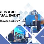 Representation of 3D virtual events with all avatars and modules features